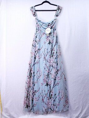 Boohoo Night Women Maxi Dress Size US Size 6 Cherry Blossoms Party Formal Cute